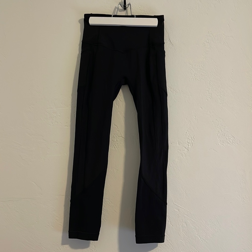 Lululemon 23” black leggings.
